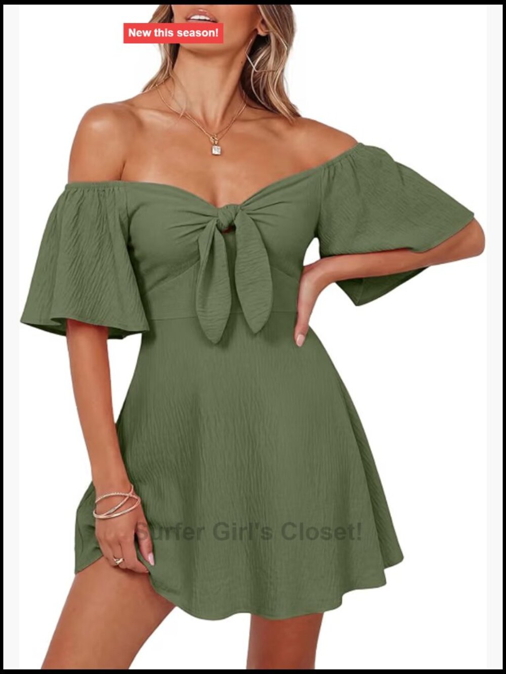 Elegant Deep V Neck Ruffle Mini Dress Flowy Summer Cocktail